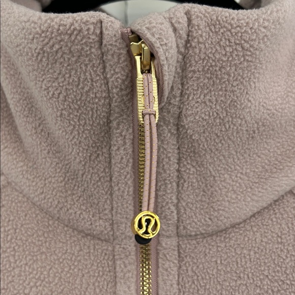 Lululemon Scuba Tumbled Fleece Funnel-Neck Half Zip Adaptive Pink/Gold M/L - Picture 4 of 8